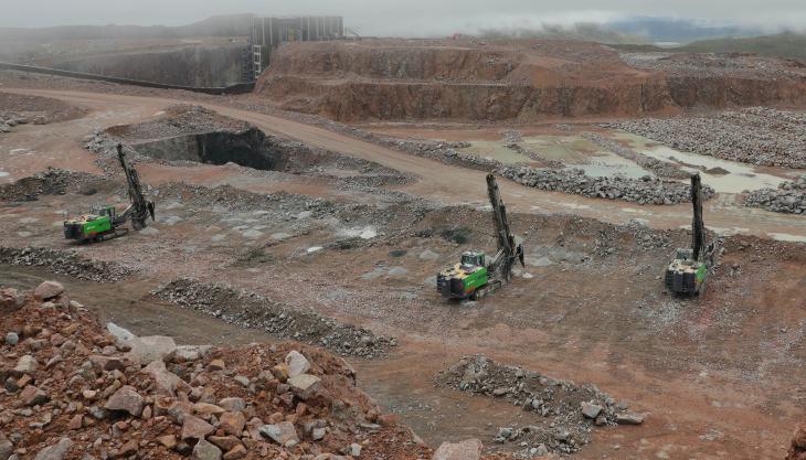 Epiroc C50 drill rigs at Glensanda