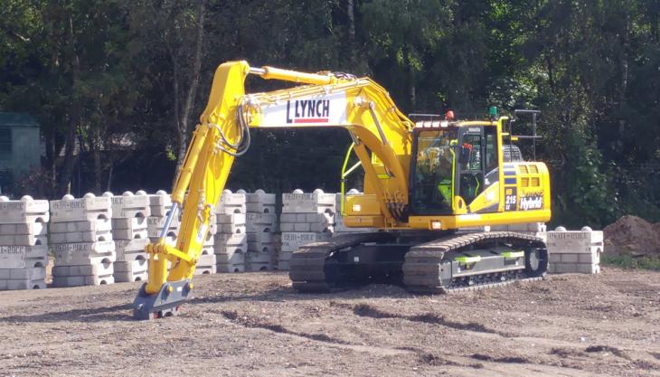 Komatsu HB215LC-2 hybrid excavator