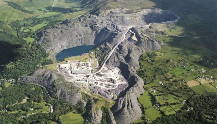 Welsh slate landscape Penrhyn quarry