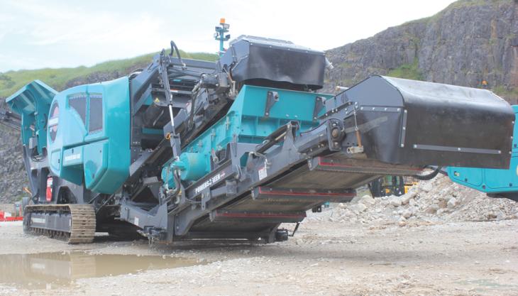 Powerscreen Premiertrak 400 mobile jaw crusher