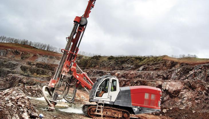 The DI550 rig has delivered a 40% reduction in fuel consumption and a 20% increase in drilling productivity Sandvik DI550 drill rig