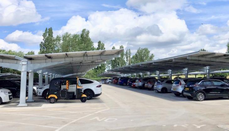 Solar car port array