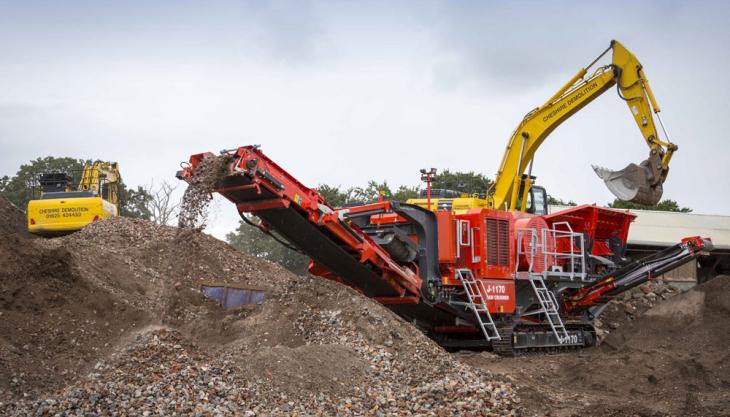Terex Finlay jaw crusher for Cheshire Demolition Terex Finlay J-1170 jaw crusher
