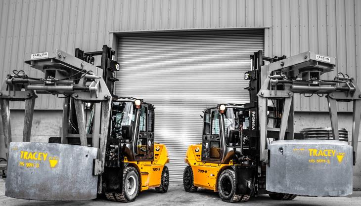 Tracey Concrete’s new Hyundai 70D-9 fork-lift trucks Hyundai 70D-9 fork-lift trucks
