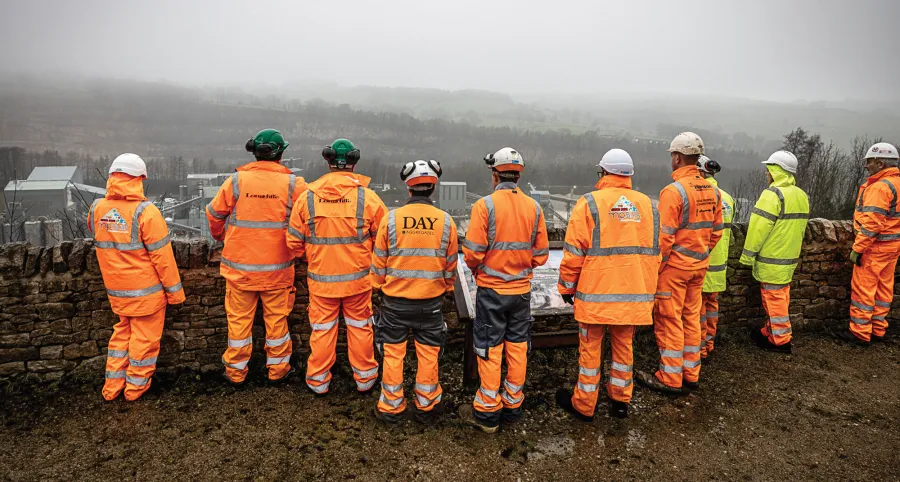 IQ apprentices visiting Longcliffe Calcium Carbonates