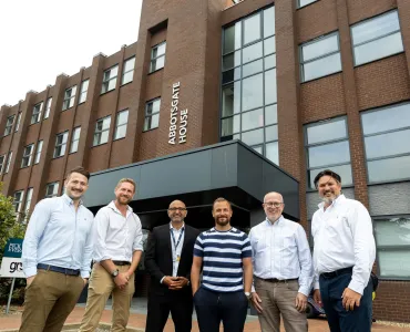 L-R: GRS major projects director Andy Regan; GRS trading managing director Antony Beamish; Karim Massaad of Suffolk Chamber of Commerce; Jody Morris from the League Managers Association; GRS executive director Gary Coles; and GRS chief executive Jon Fisher 