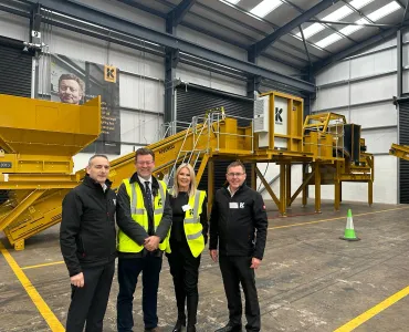 L-R: Aiden McKiver, founder of Kiverco; Glen McMahon, head of technology and advanced manufacturing at Department of Business and Trade; Elizabeth McCrory, senior export finance manager at UK Export Finance; and Gabriel O’Keefe, Kiverco regional manager