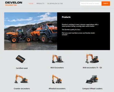 New e-commerce equipment platform from Develon