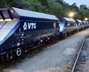 Part of the first batch of Mendip Rail’s new HOA hopper wagons, supplied by VTG Rail UK