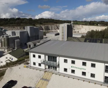 Kilwaughter Minerals Ltd’s limestone quarry and headquarters in Larne, Northern Ireland