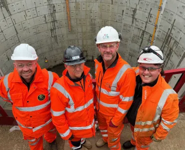 L-R: Dan Attrill (C45 director), Steve Burton, John Pitfield, and Cameron Davies