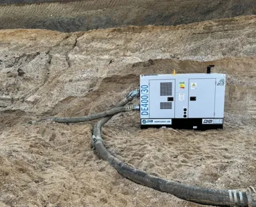 The new DE400/30 high-efficiency quarry pumpset from DXB Pump & Power