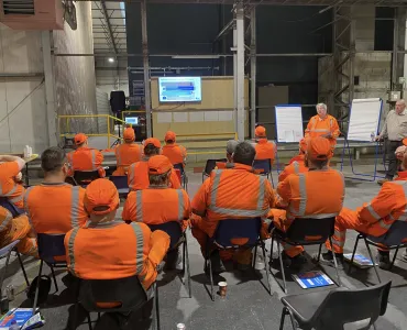 Vision Zero session at one of a Brett Landscaping and Building Products’ sites