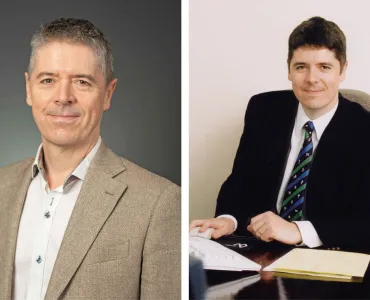 Left: James Bullock recently celebrated his 40th anniversary at ConSpare; Right: James Bullock in the early 2000s