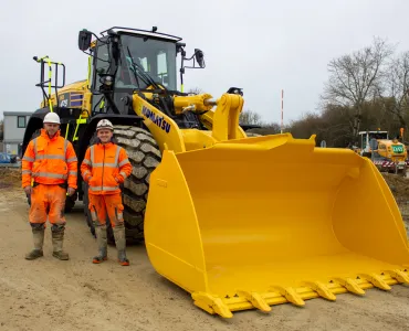 Hills Quarry Products’ new Komatsu WA475-10 loading shovel