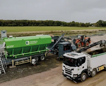 Heidelberg Materials' Wirtgen KMA 240i cold recycling plant