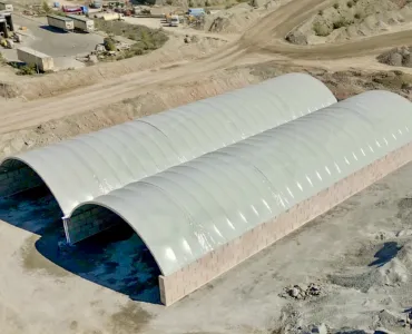 The new Zappshelter clinker storage solution at Tarmac’s Tunstead Quarry