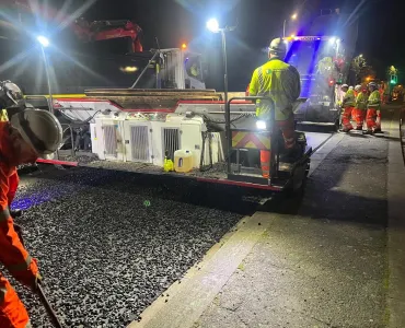 Heidelberg Material carrying out night works in Bedford