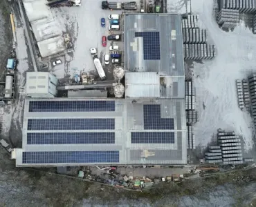 A total of 464 solar panels have been installed on the roof of Callow’s block factory