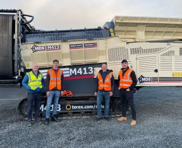 L-R: Conor Hegarty, MDS general manager; Tim Bierbrauer, BSF Aufbereitungstechnik managing director; Ralph Phlippean, BSF Aufbereitungstechnik managing director; and Liam Óg Murray, MDS regional sales manager