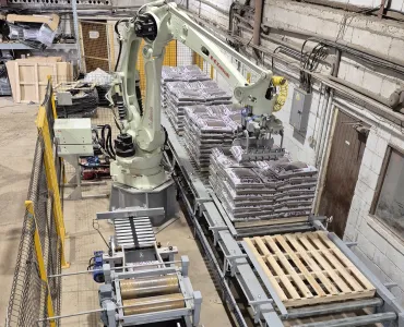 The new Haith robotic packing line Peakdale Quarry Products