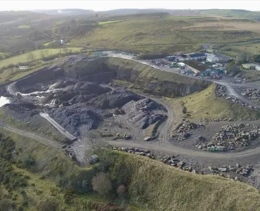 Gwrhyd Quarry in the Black Mountains near Swansea 