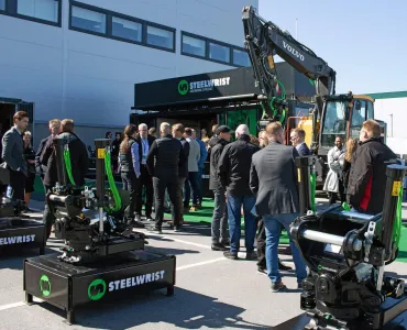 Steelwrist celebrating their first 20 years in business at their Rosersberg headquarters in Sweden 