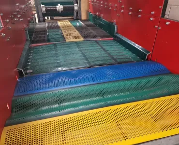 A variety of Remascreen custom screen coverings made from elastomeric materials