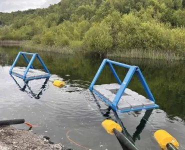 Atlantic Pumps' British Steel pump pontoon