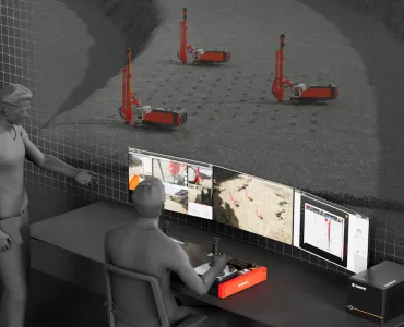 Rendering of Sandvik’s new AutoMine surface drilling training simulator