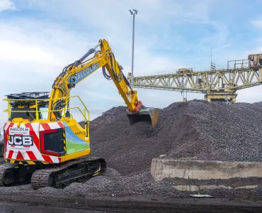 One of Malcolm Construction’s new JCB 145XR tracked excavators in operation 