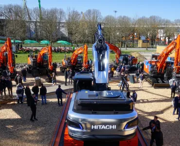 Hitachi’s LANDCROS One concept excavator at Bauma 2025