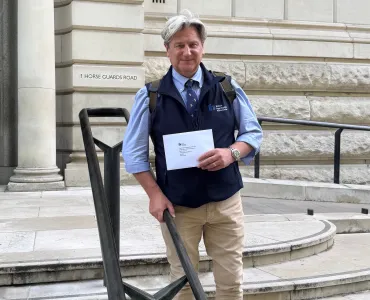 Mike Phillips, CEO of the BAA, delivering a letter to HM Treasury, urging a re-evaluation of the Government’s proposed reforms to Landfill Tax 