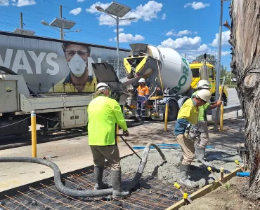 The recent field trial saw recarbonated recycled aggregates used to partially replace natural coarse aggregates in a low-carbon concrete mix