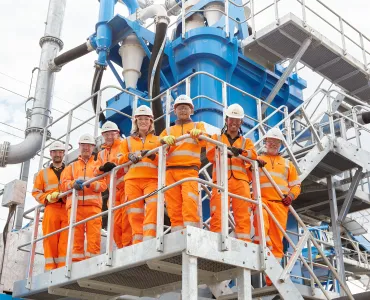 Members of the B&A Group team (L-R): Dr Rob Lewis, Marc Large, Stuart Palmer, B&A Group managing director Helen Griffin, Darek Filipowicz, Ashley Bruno, and Rob Westcott 