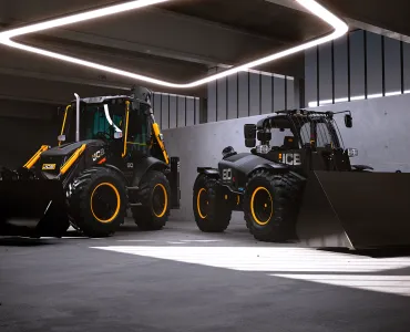 Forty special-edition 4CX Pro Dual Drive backhoe loaders and 40 special-edition 542-70 Loadalls will come in satin black with chrome decals and JCB yellow highlights, to mark the company’s 80th anniversary