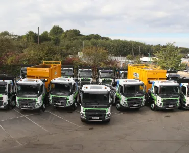 East Kent Recycling have taken delivery of 23 new trucks supplied by Volvo including FL, FE, and FMX models
