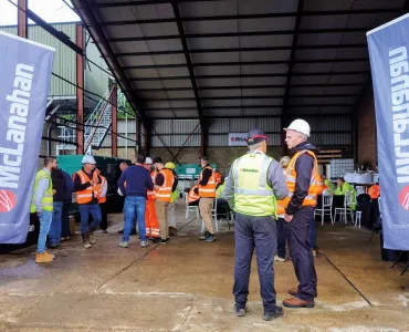 Visitors gather at SunEnviro and McLanahan’s open day event