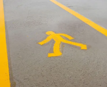 Pedestrian routes must be visible and obvious to everyone