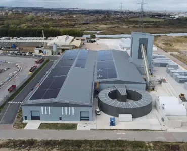 The new Smeed Dean concrete tile factory in Sittingbourne, Kent