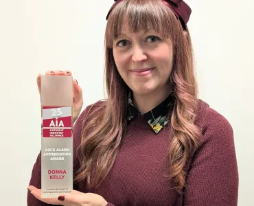 Donna Kelly, service manager at the London Borough of Hammersmith and Fulham, is the first recipient of the AIA ALARM Appreciation Award