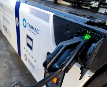 Tarmac are collaborating with Renault Trucks and DAF Trucks to launch five new eHGVs, as well as working closely with British HGV charging expert Voltempo to develop a purpose-built charging network to power them