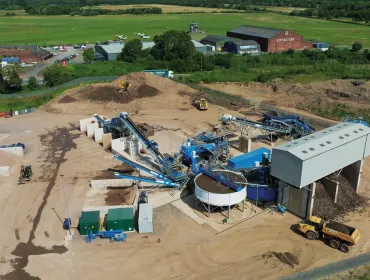 Overview of NRE Aggregates’ new 120 tonnes/h waste-recycling plant at Port Salford