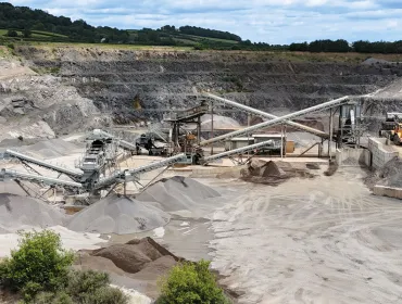 The recently installed wash plant at Glendinning’s Linhay Hill Quarry, in Devon