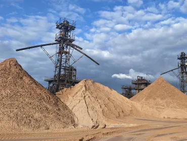 Arclid Quarry, in Bathgate, which produces industrial sand. Photo: BGS © UKRI