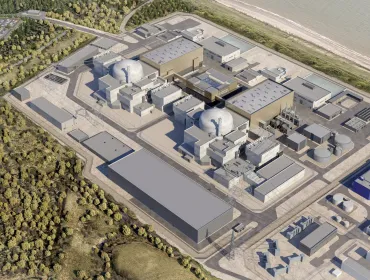 Schematic image showing part of the completed Sizewell C nuclear plant