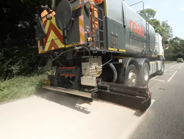 Roadtechs treated and extended the life of the A1066 using spray-applied Reclamite rejuvenation treatment