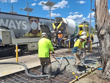 The recent field trial saw recarbonated recycled aggregates used to partially replace natural coarse aggregates in a low-carbon concrete mix