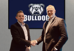 McLanahan and Bulldog handshake