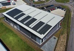 The new PV solar array at ConSpare’s headquarters facility